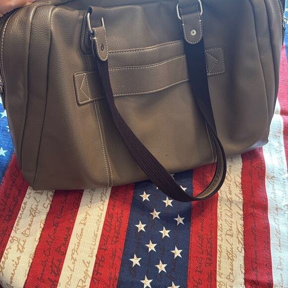 Taupe Laptop Bag with Sophisticated Design - Picture 7 of 16